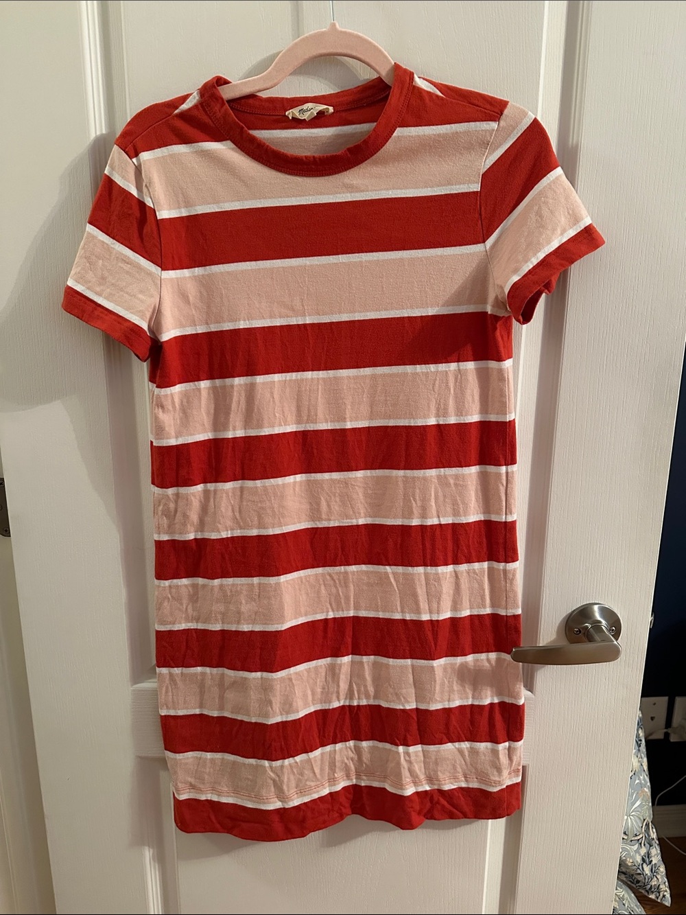 Madewell short striped cotton dress
